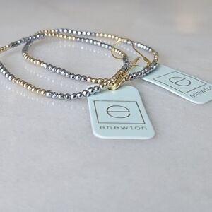 🌕2 Bright Silver hematite blissful bracelets🌕